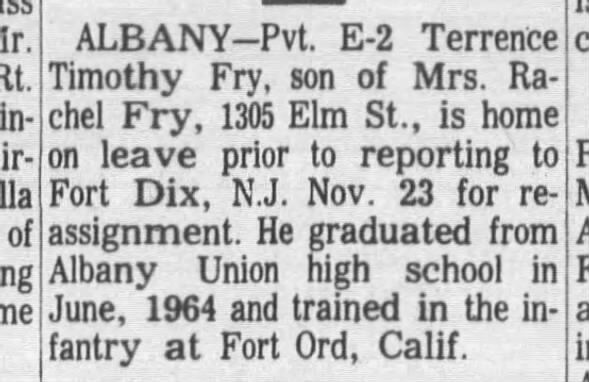Clipping from Albany Democrat-Herald